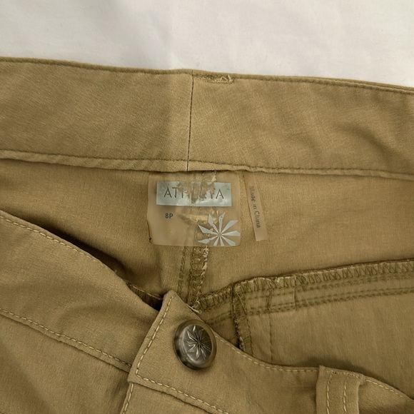 Athleta Dipper Nylon Cargo Hiking Pants Kahki Size 8P Low Rise Women's Bootcut - Picture 6 of 7